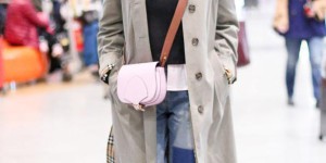 The sweatshirt paired with high-waisted pants reveals long legs (this ratio is not inferior to that of the supermodel’s ex-boyfriend)