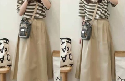 What kind of skirt looks good with a short-sleeved T-shirt (very fashionable and personalized)