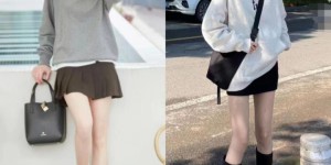It is popular to wear sweatshirts + skirts in spring (fashionable, slimming and girlish)